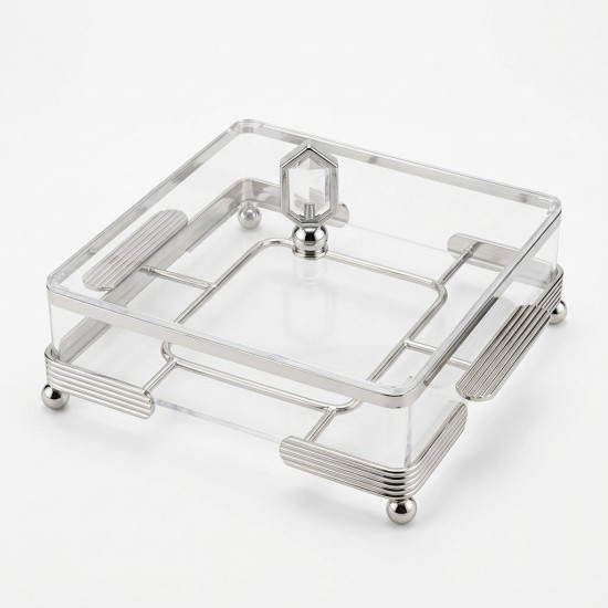 Acrylic & Metal Square Serving Platter Medium